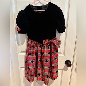 Disney Catalog Plaid Christmas Dress Size 8